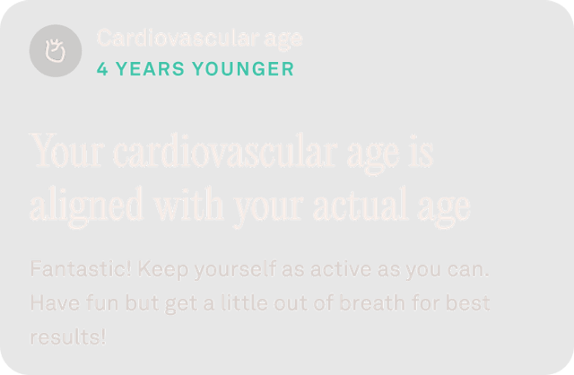 Auro app view of cardiovascular age