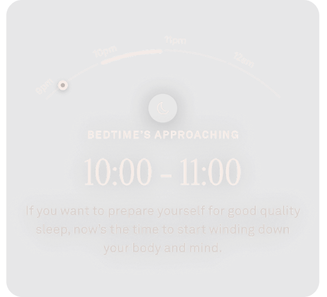 Auro app view of bedtime guidance