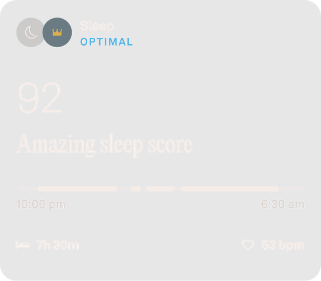 Auro app view of sleep score data