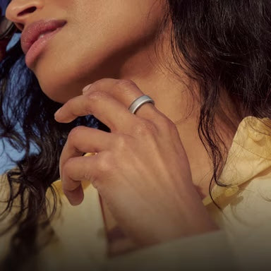 Brushed Silver Auro Ring 5 lifestyle